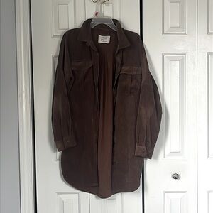 Dark brown corduroy, light weight jacket